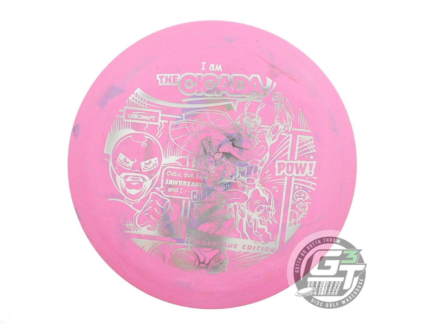 USED Discraft [LEDGESTONE] Jawbreaker Cicada 111g Pink Silver Foil Driver Disc