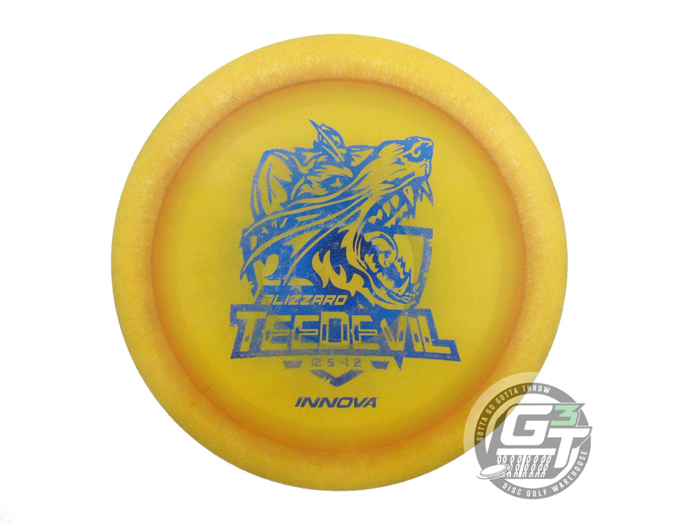 USED Innova [SE] Blizzard Teedevil 147g Marigold Blue Foil Distance Driver Disc