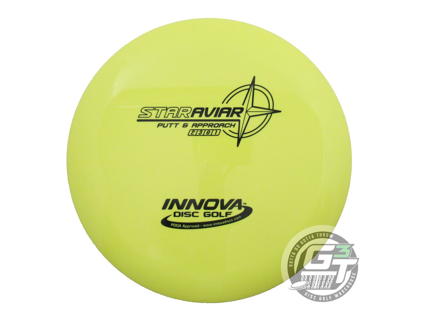 USED Innova Star Aviar 167g Yellow Black Stamp Putter Golf Disc