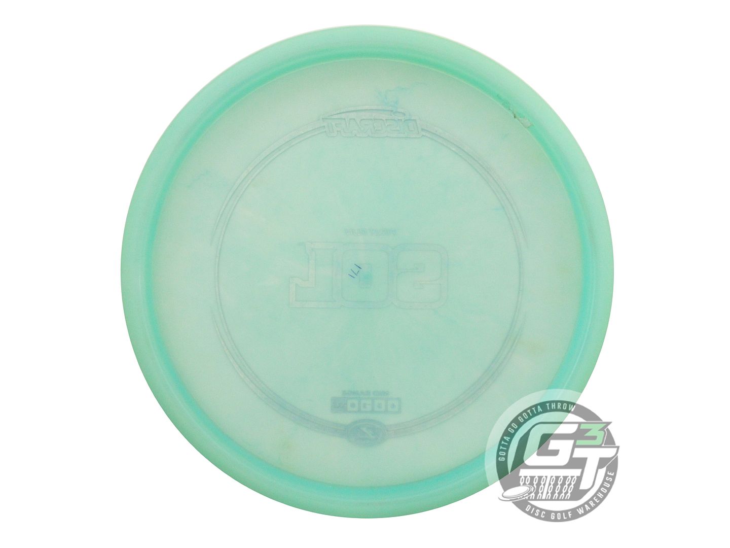USED Discraft [PIERCE] Z Sol 172g Seafoam Blue Star Foil Midrange Golf Disc