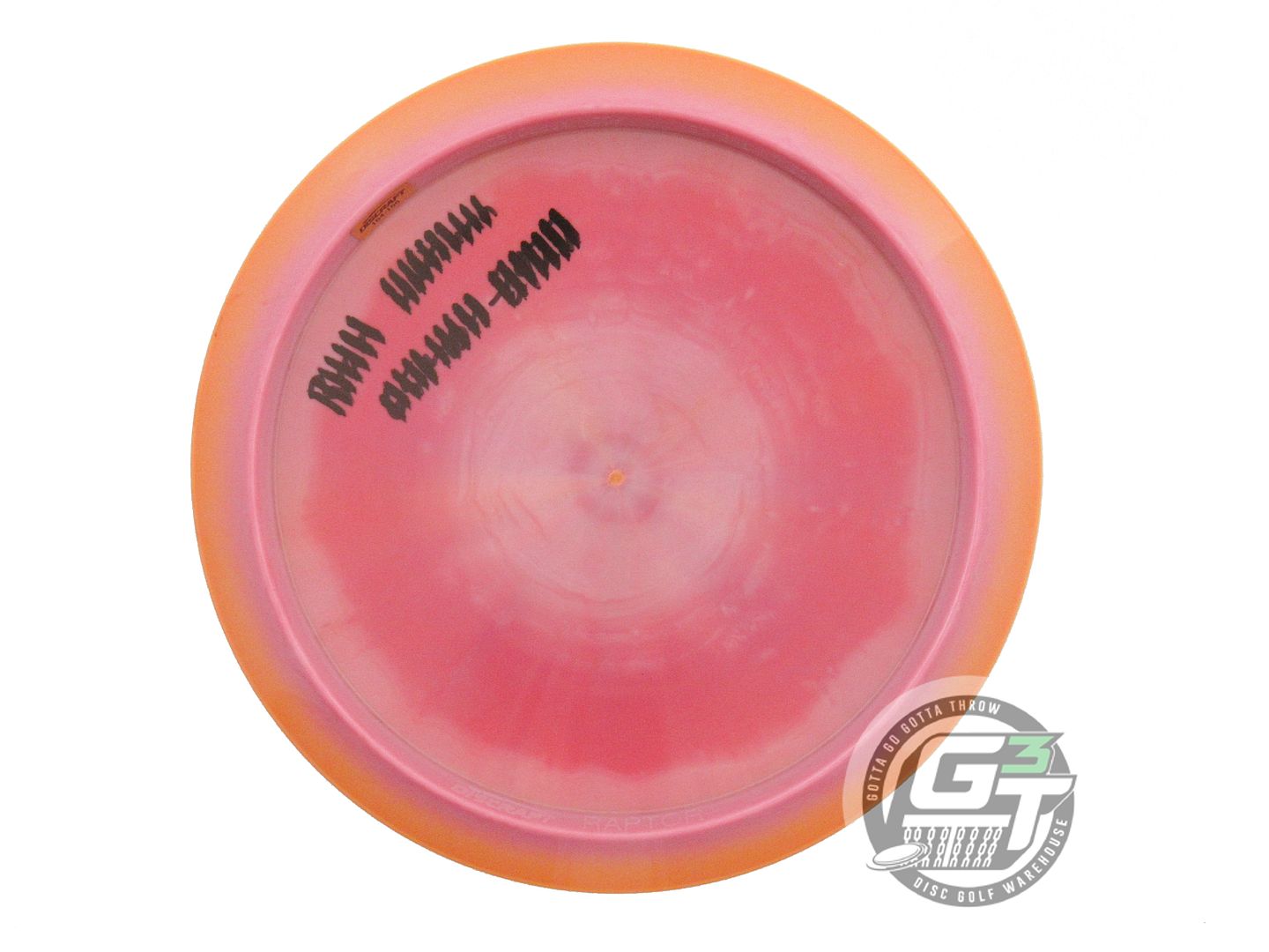 USED Discraft [WYSOCKI] ESP Raptor 166g Orange-Pink Gold Glitter Driver Disc
