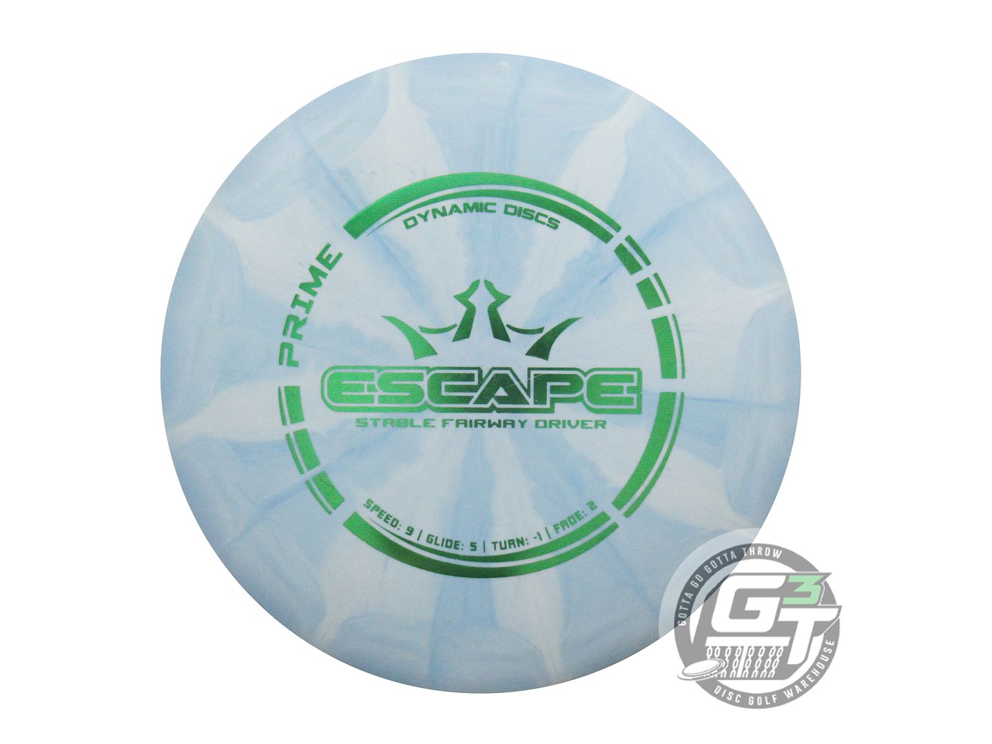 USED Dynamic Discs Prime Burst Escape 173g Blue Green Foil Fairway Driver Disc