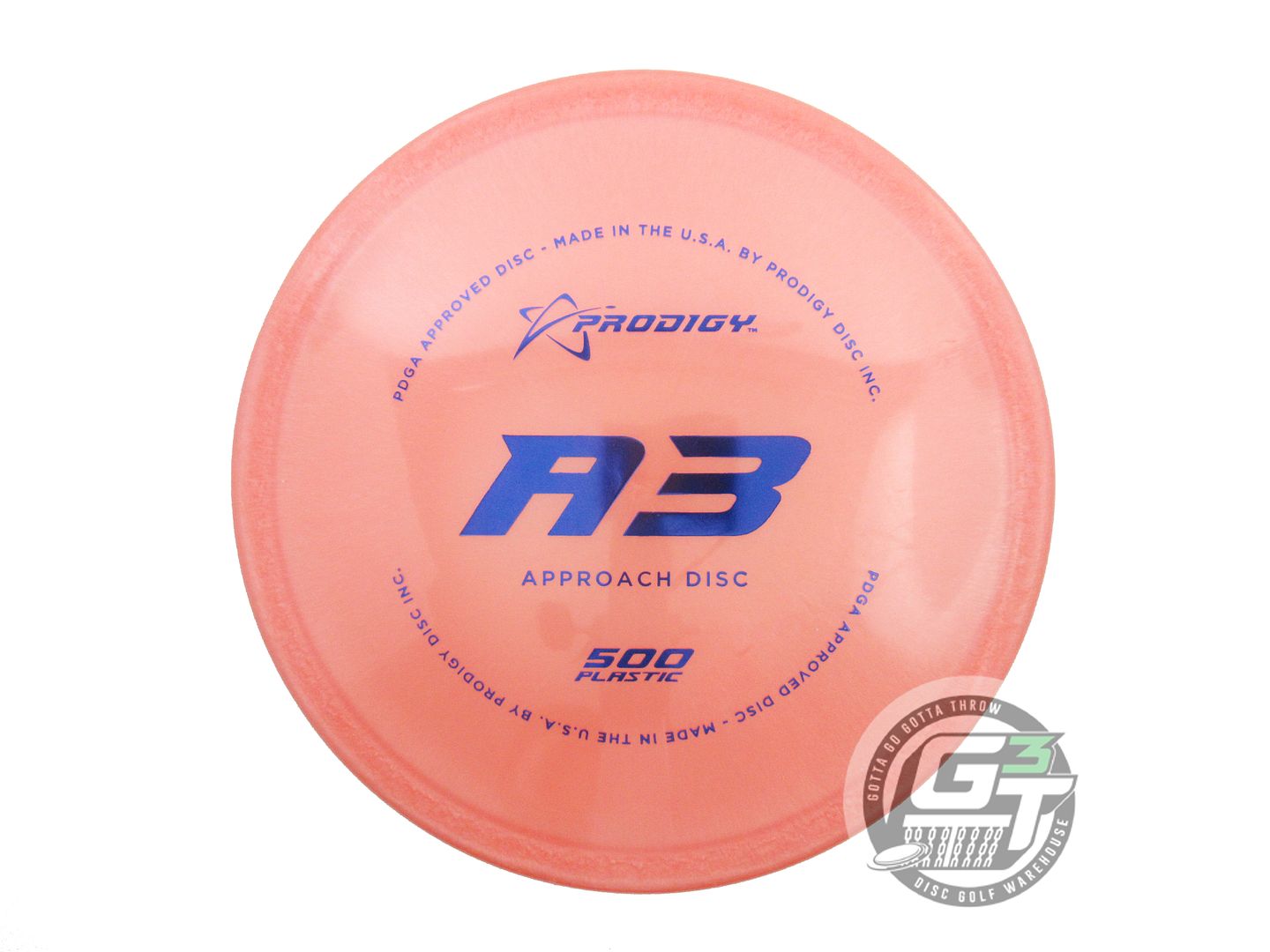 USED Prodigy Discs 500 A3 173g Peach Blue Foil PFN Midrange Golf Disc