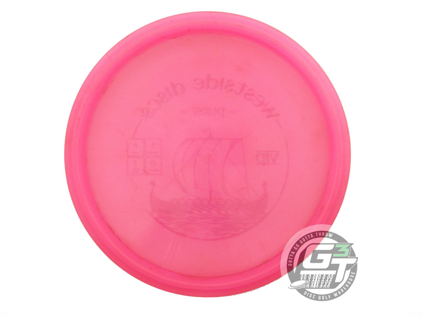 USED Westside Discs FINNISH VIP Warship 177g Pink Magenta Foil Midrange Disc
