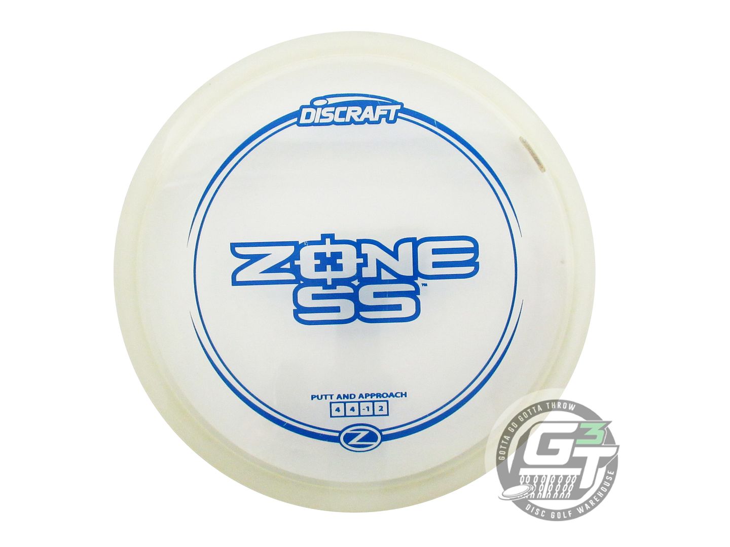 USED Discraft Z Zone SS 175g Clear Blue Stamp Putter Golf Disc