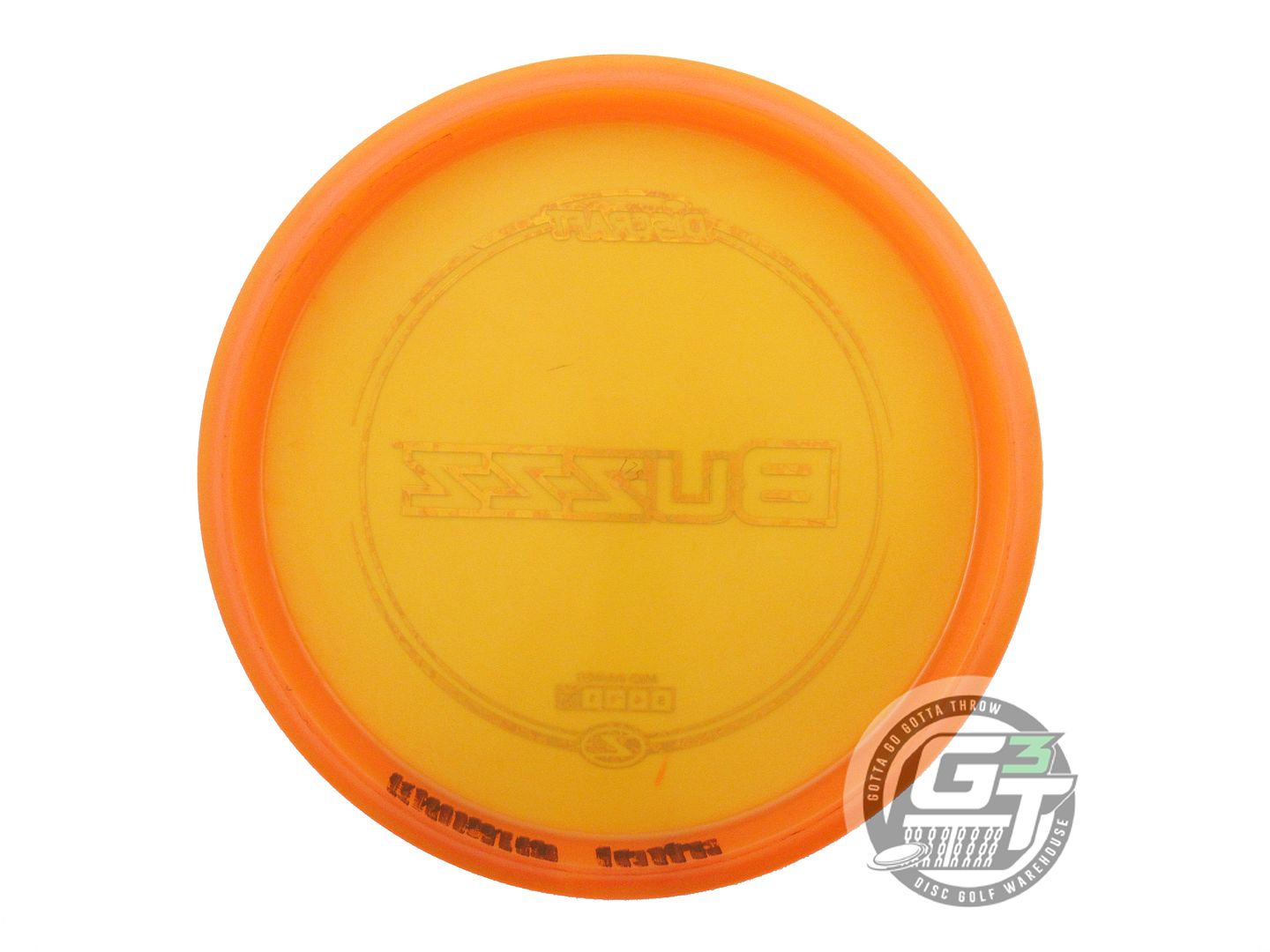 USED Discraft Z Buzzz 175g Orange Silver Heart Foil Midrange Golf Disc