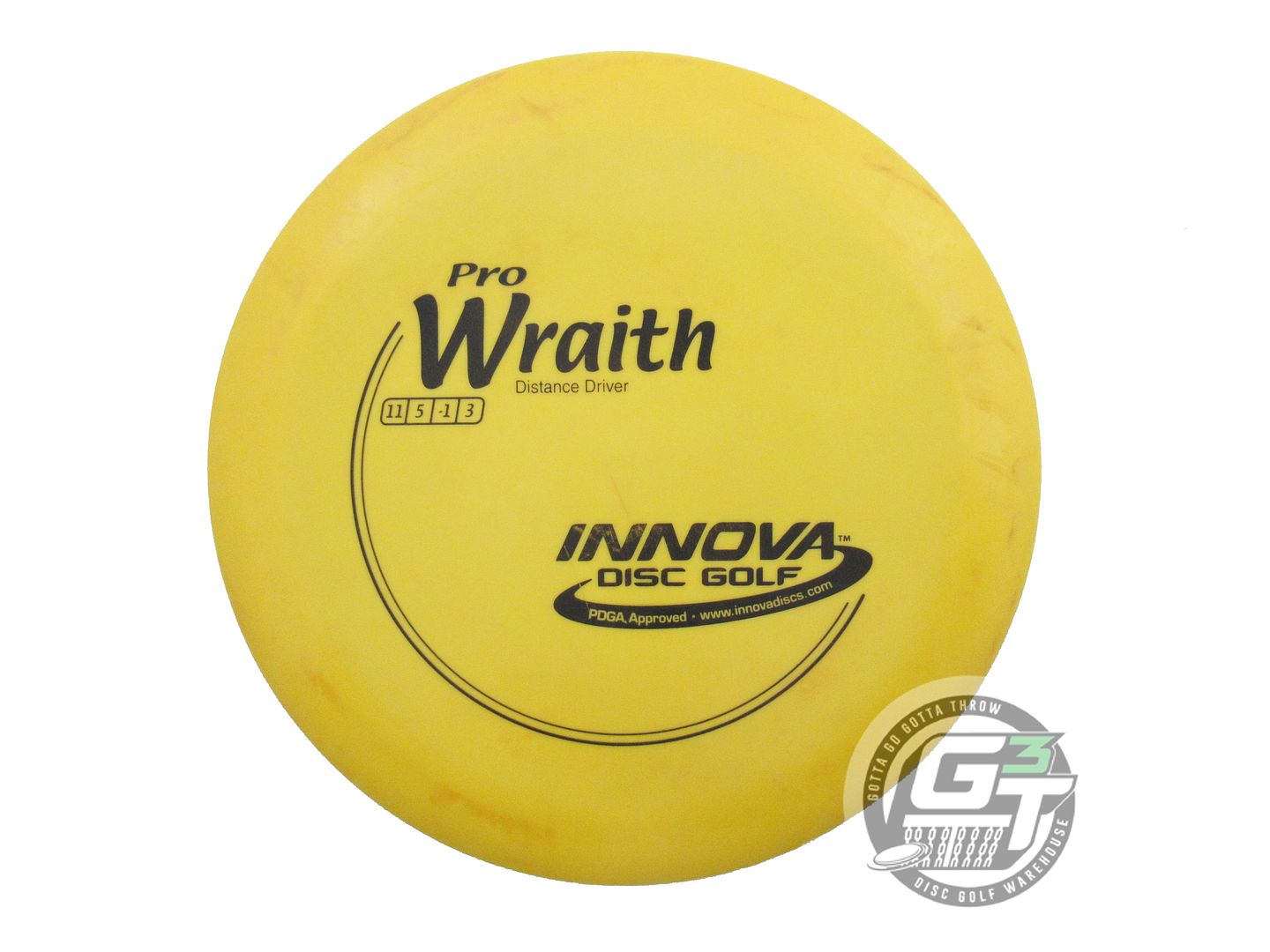 USED Innova Pro Wraith 172g Yellow Black Stamp Distance Driver Golf Disc