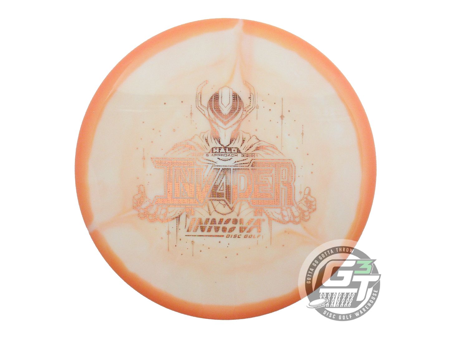 USED Innova Halo Star Invader 175g Orange-White Putter Golf Disc