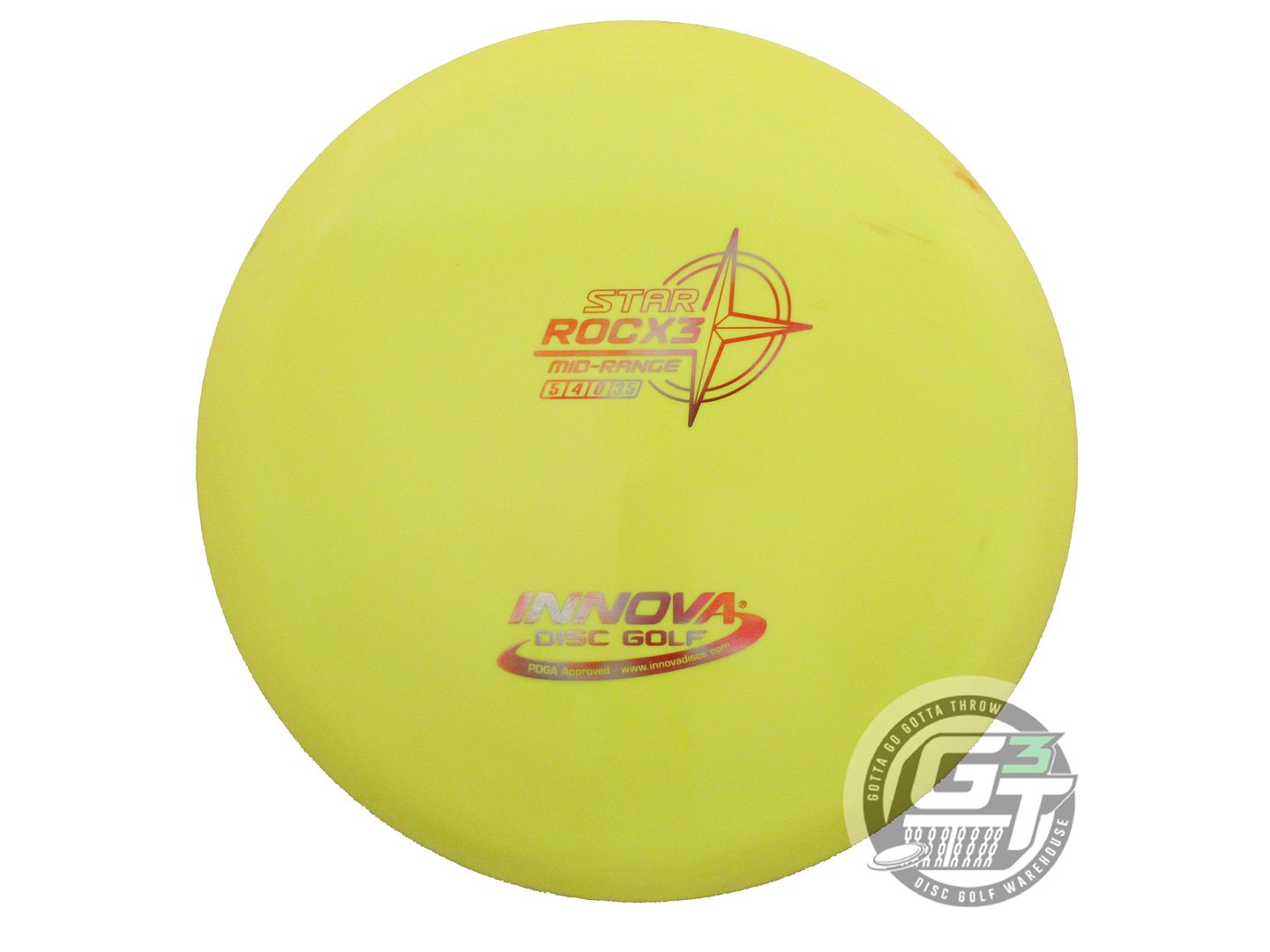 USED Innova Star RocX3 178g Yellow Orange Cloud Foil Midrange Golf Disc