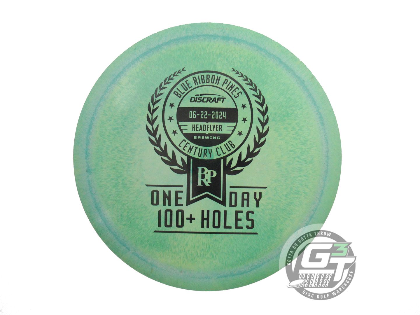 USED Discraft [BLUE RIBBON PINES] ESP Heat 174g Green Black Stamp Driver Disc