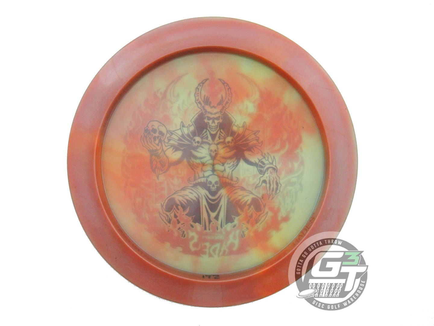USED Discraft [LEDGESTONE] Swirly Z Hades 172g Orange-Lime Driver Golf Disc