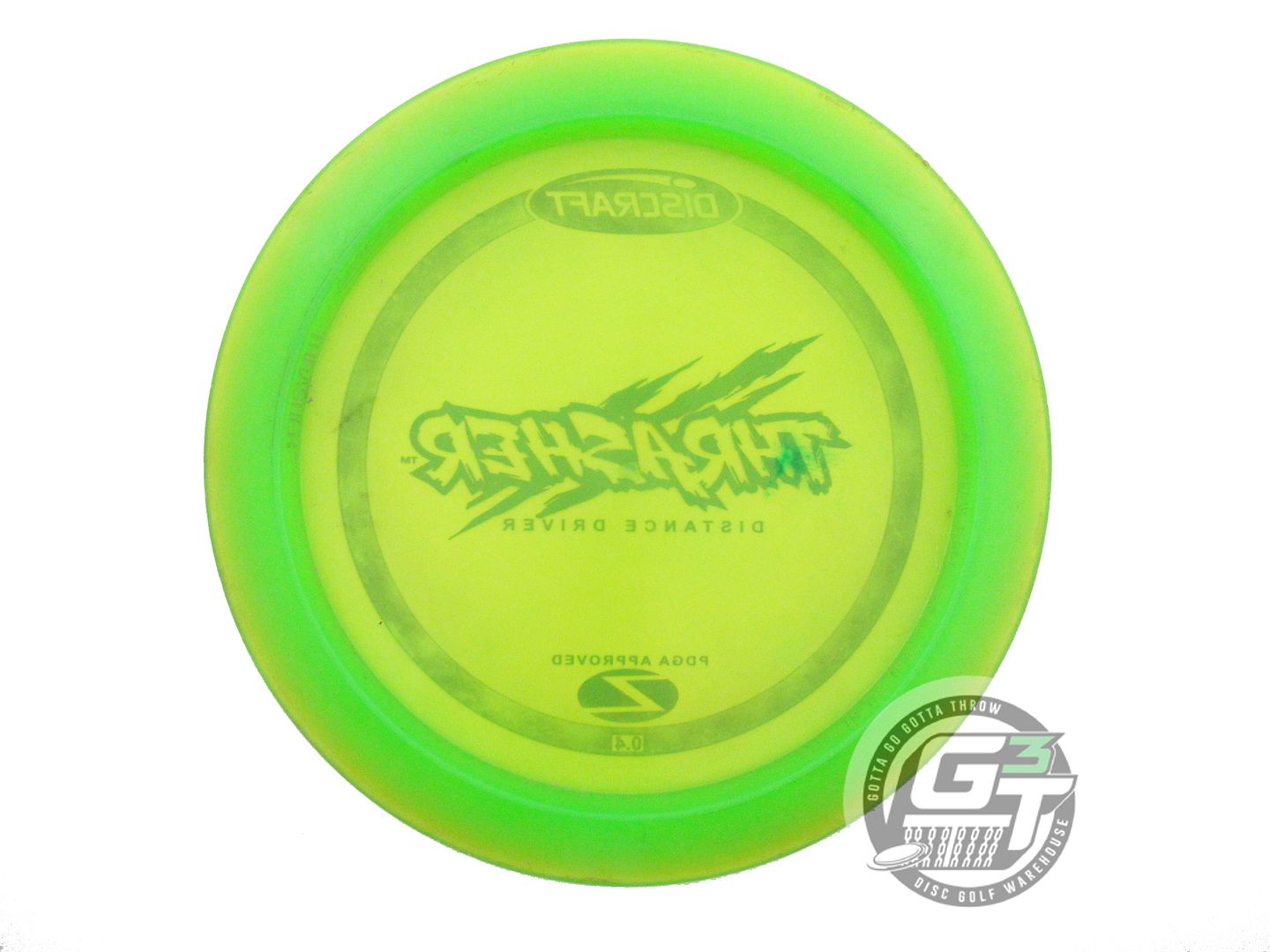USED Discraft Z Thrasher 172g Green Gold Foil PFN Distance Driver Golf Disc