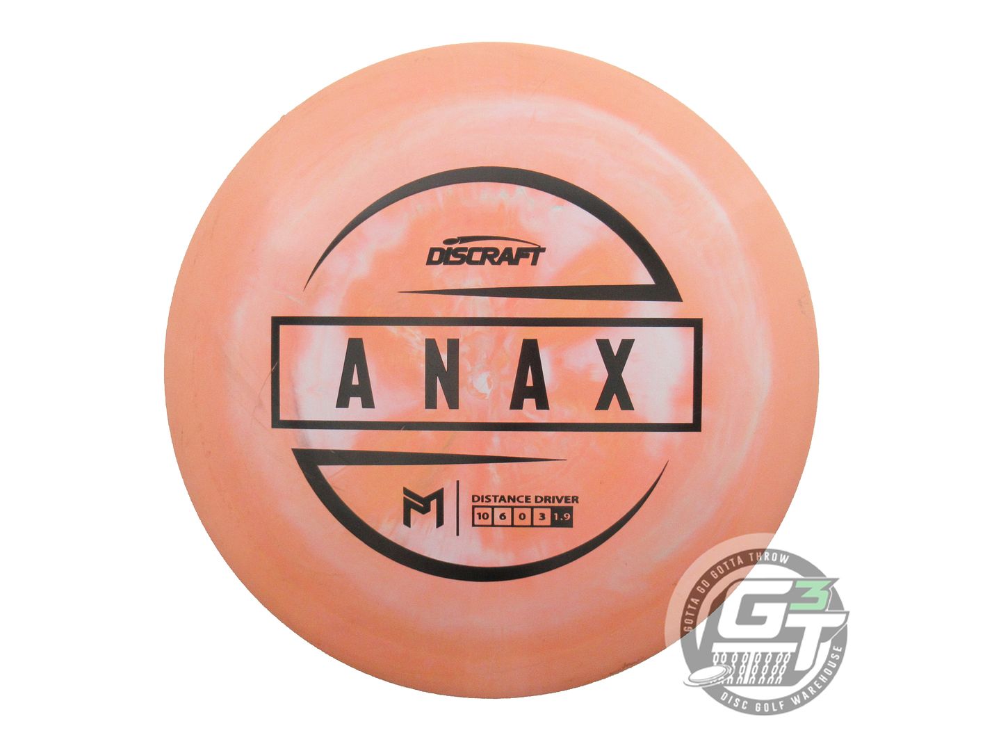 USED Discraft [McBETH] ESP Anax 179g Peach-Sky Black Stamp Driver Golf Disc
