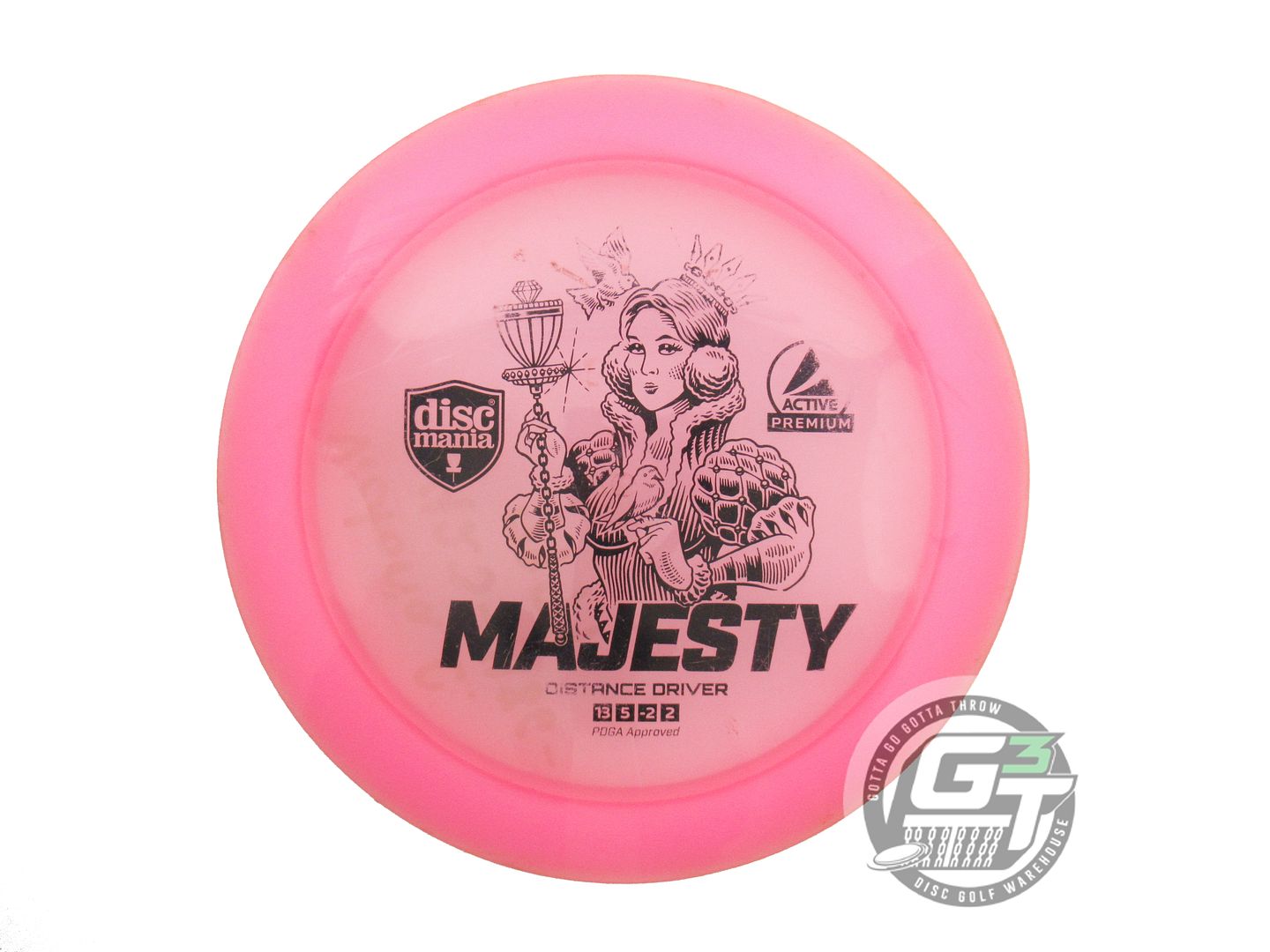 USED DiscMania Active Premium Majesty 174g Pink Black Stamp Driver Golf Disc
