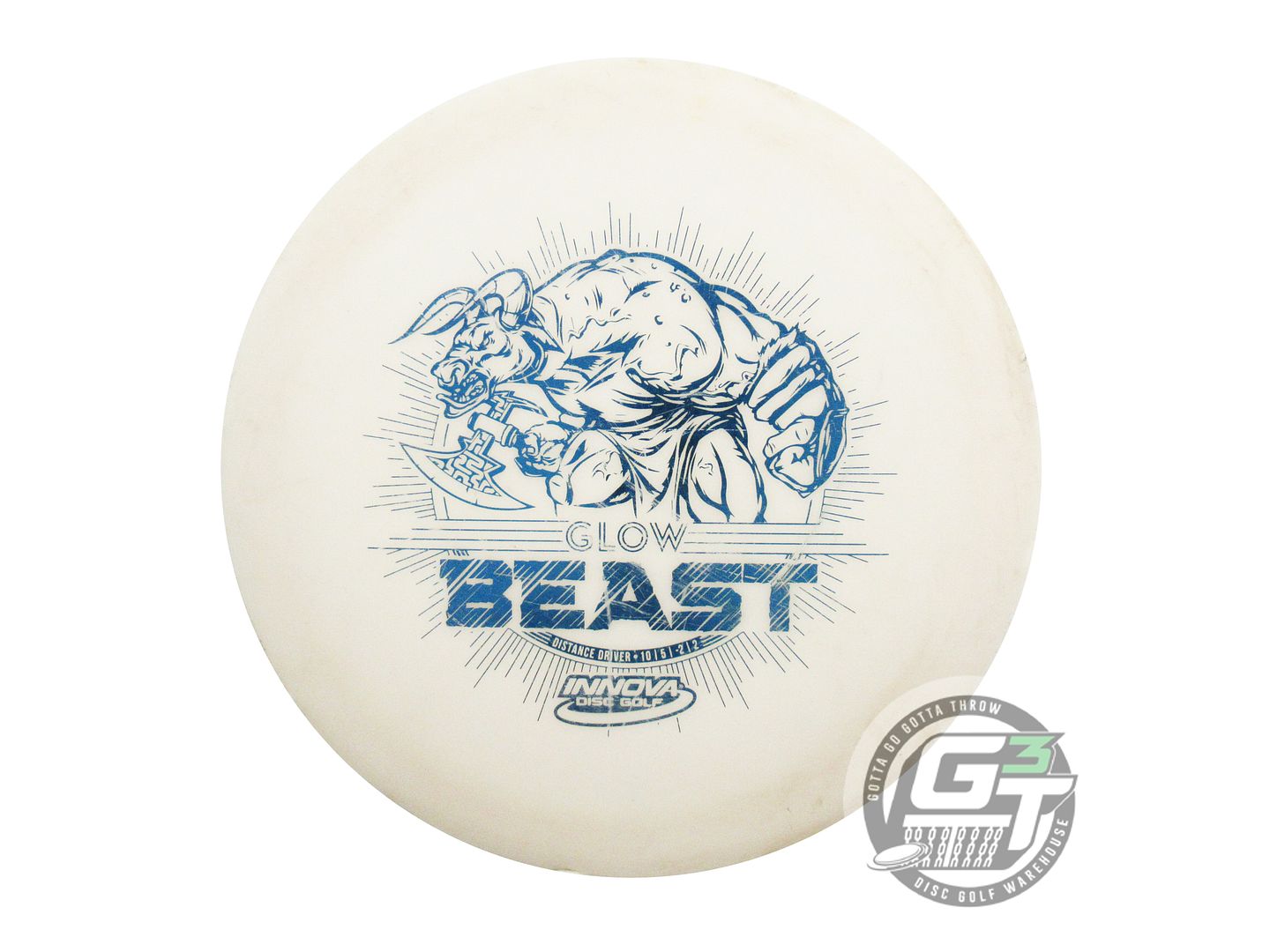 USED Innova DX Glow Beast 155g Blue Foil Distance Driver Golf Disc