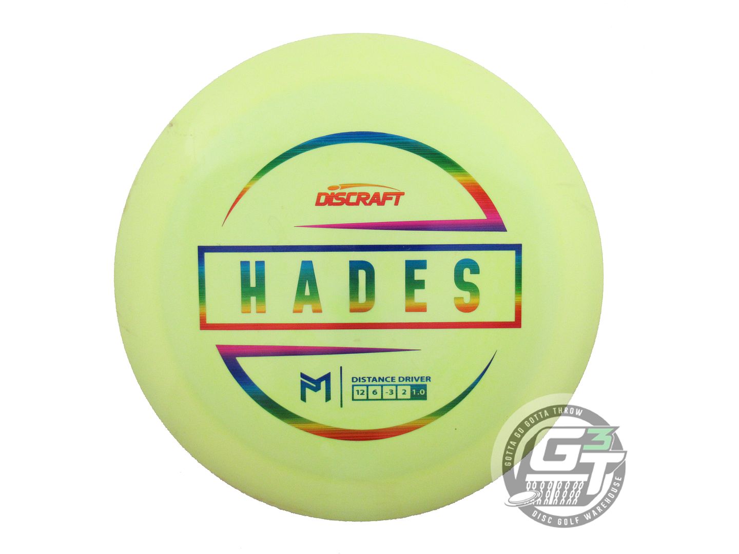 USED Discraft [McBETH] ESP Hades 174g Yellow Rainbow Laser Foil Driver Golf Disc