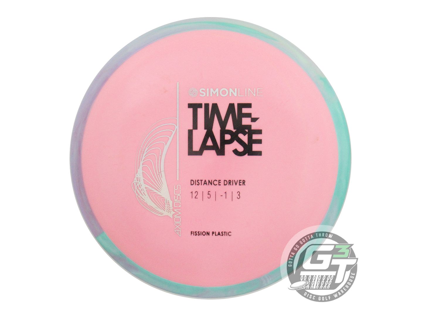 USED Axiom Discs Fission Time Lapse 159g Lt. Pink Seafoam Rim Driver Golf Disc
