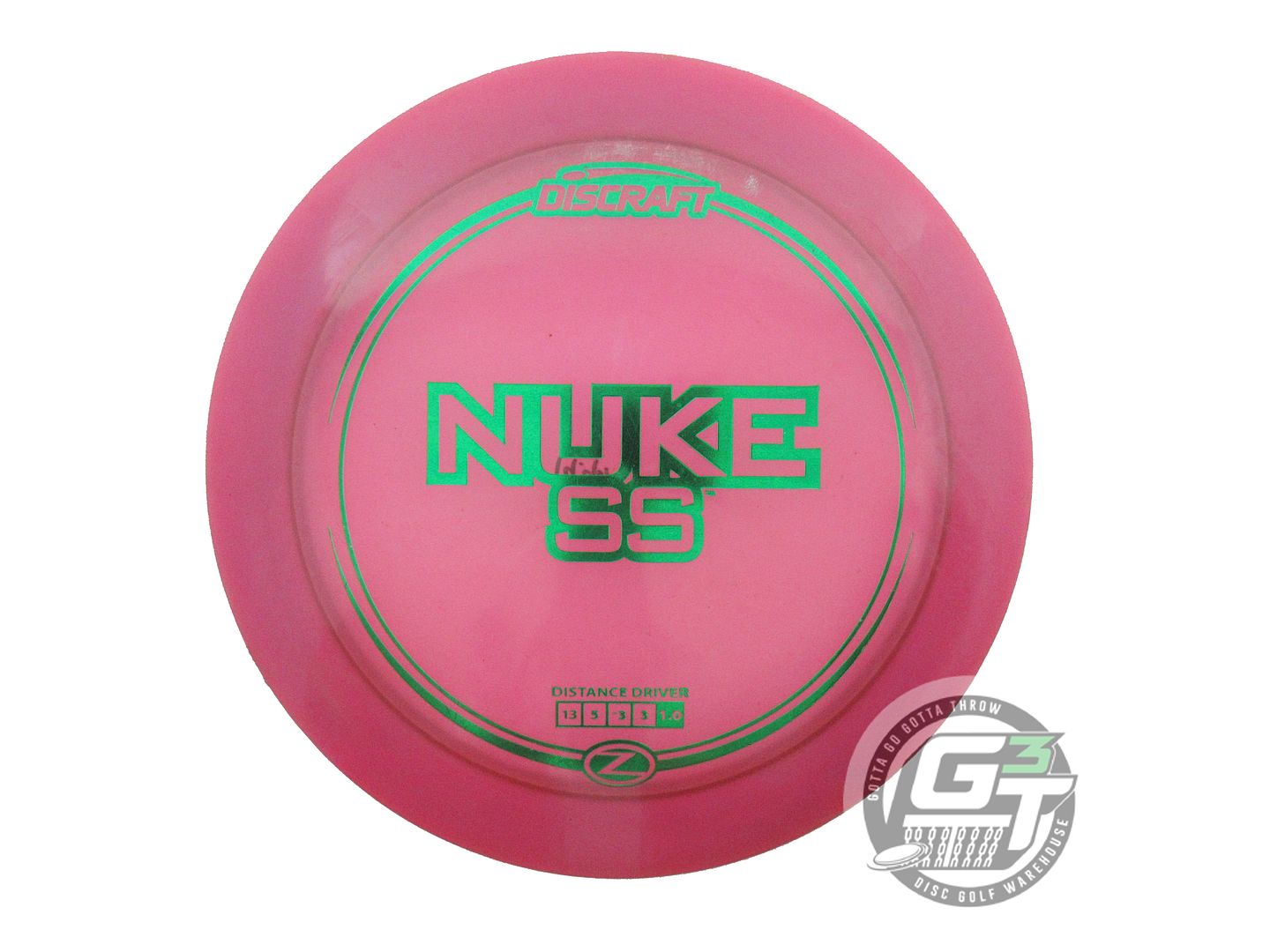 USED Discraft Z Nuke SS 176g Lilac Green Foil Distance Driver Golf Disc