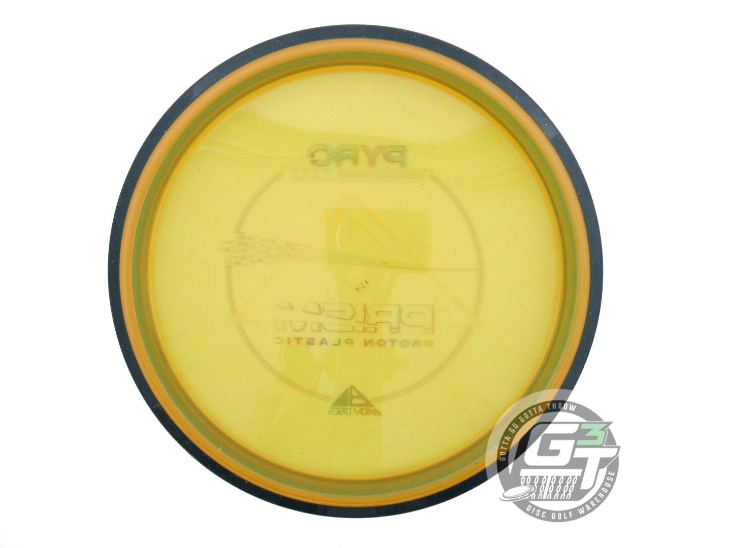 USED Axiom Discs Classic Prism Proton Pyro 172g Yellow Blue Rim Midrange Disc