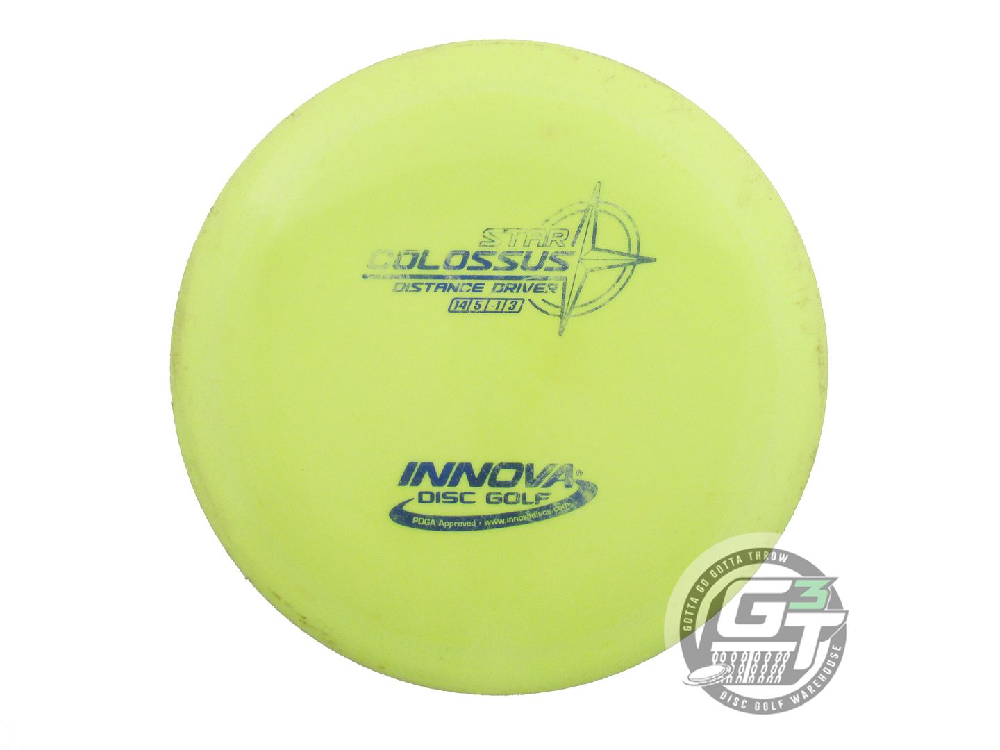 USED Innova Star Colossus 163g Yellow Blue Foil Distance Driver Golf Disc