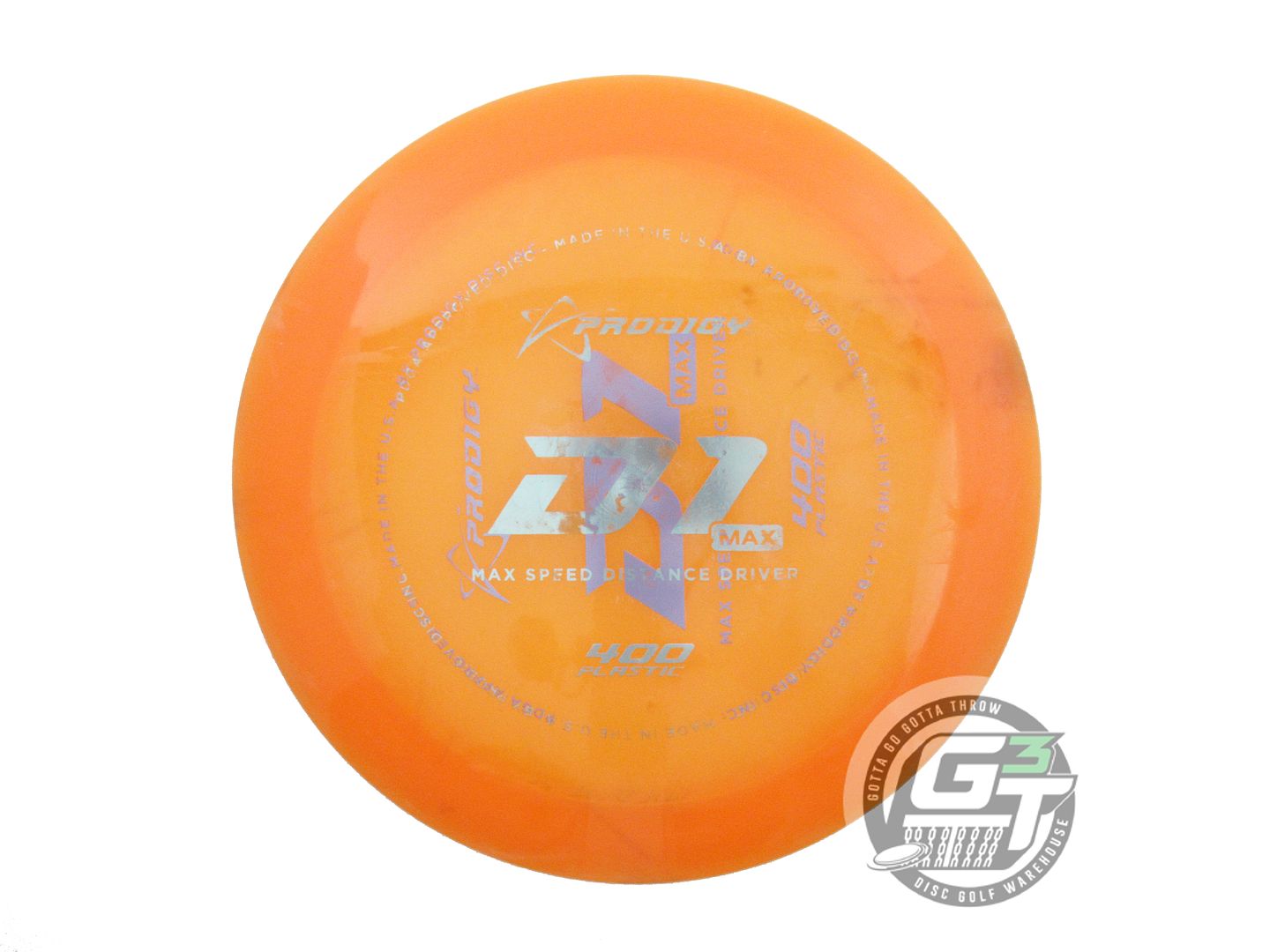 USED Prodigy Discs X-OUT 400 D1 Max 174g Orange CHALKY Distance Driver Golf Disc