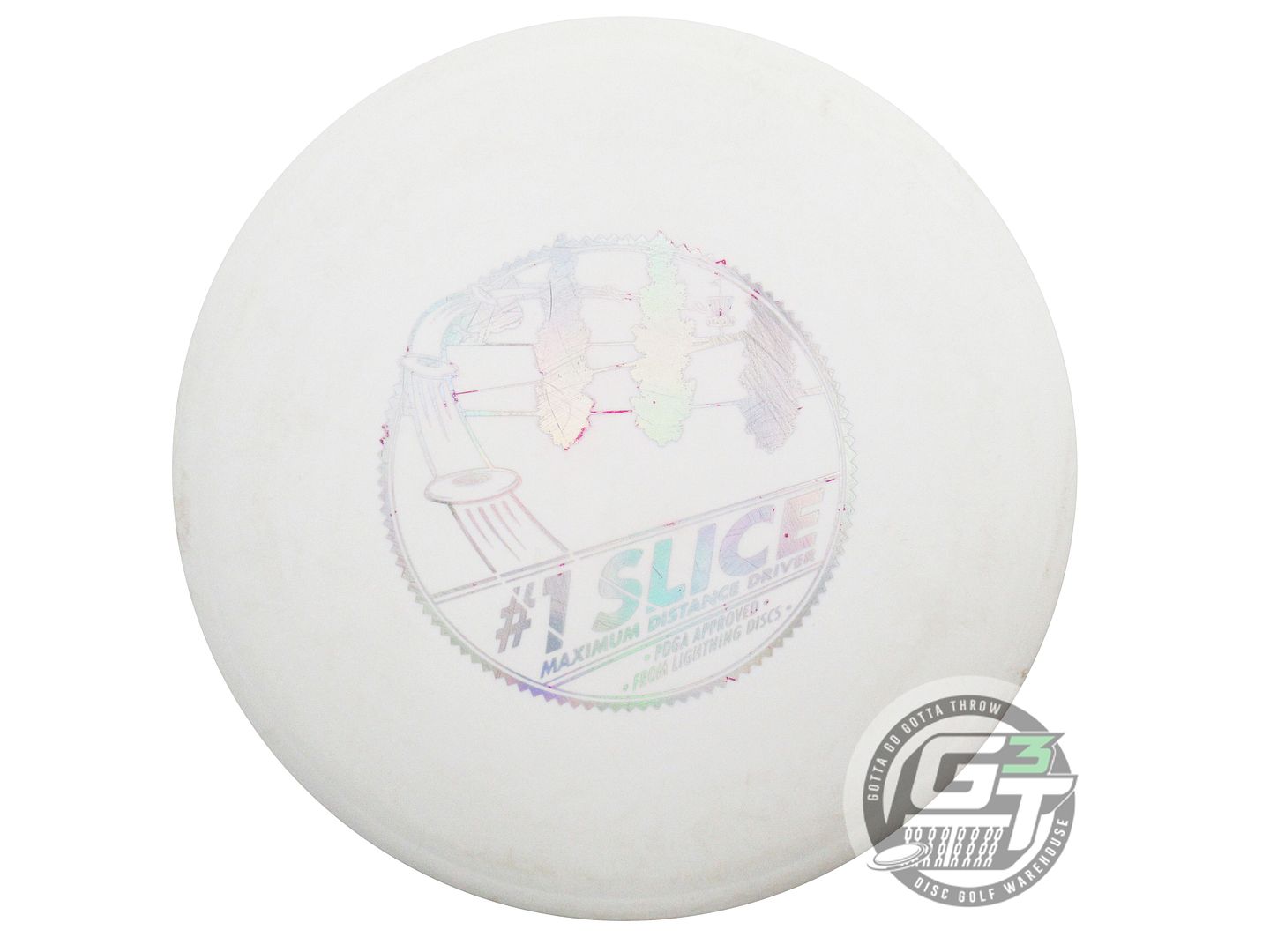 USED Lightning Standard #1 Slice 163g White Silver Holo Foil Fairway Driver Disc