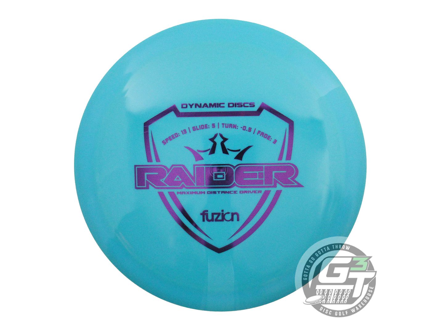 USED Dynamic Discs Fuzion Raider 176g Teal Purple Foil B Distance Driver Disc