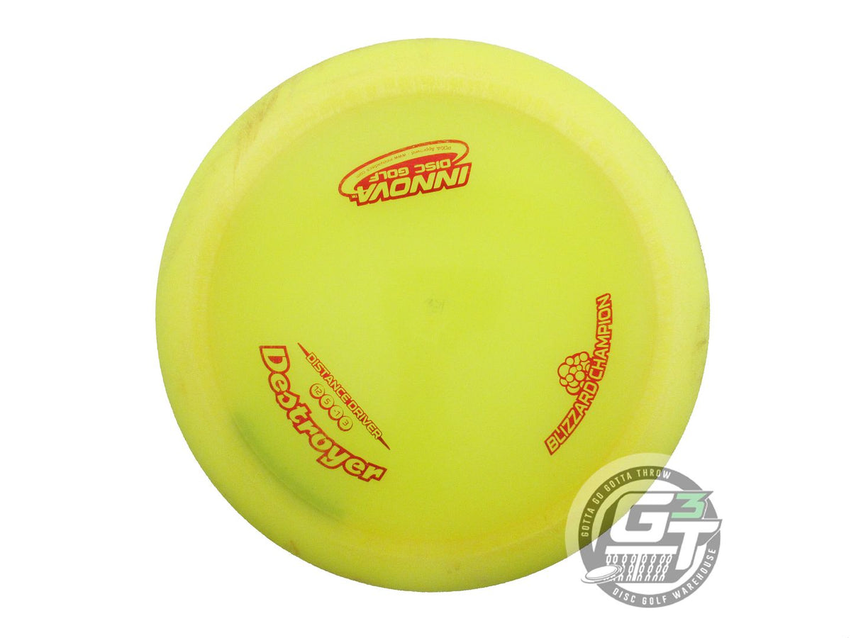 USED Innova Blizzard Destroyer 158g Yellow Red Foil Distance Driver Golf Disc