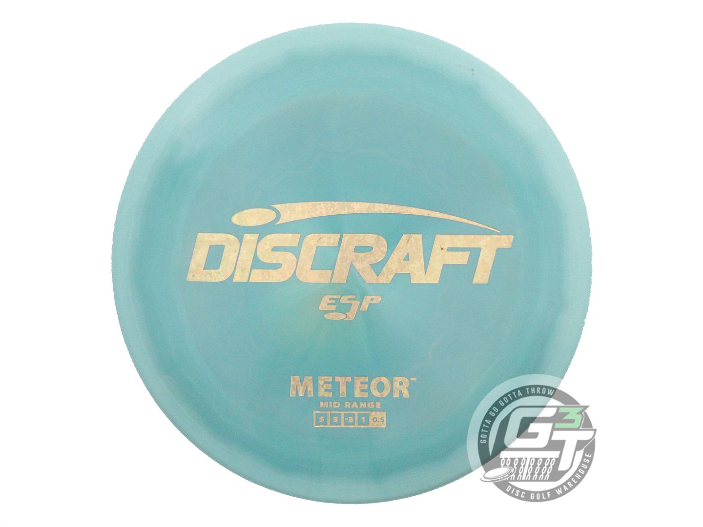 USED Discraft ESP Meteor 178g Seafoam Gold Shatter Foil Midrange Golf Disc