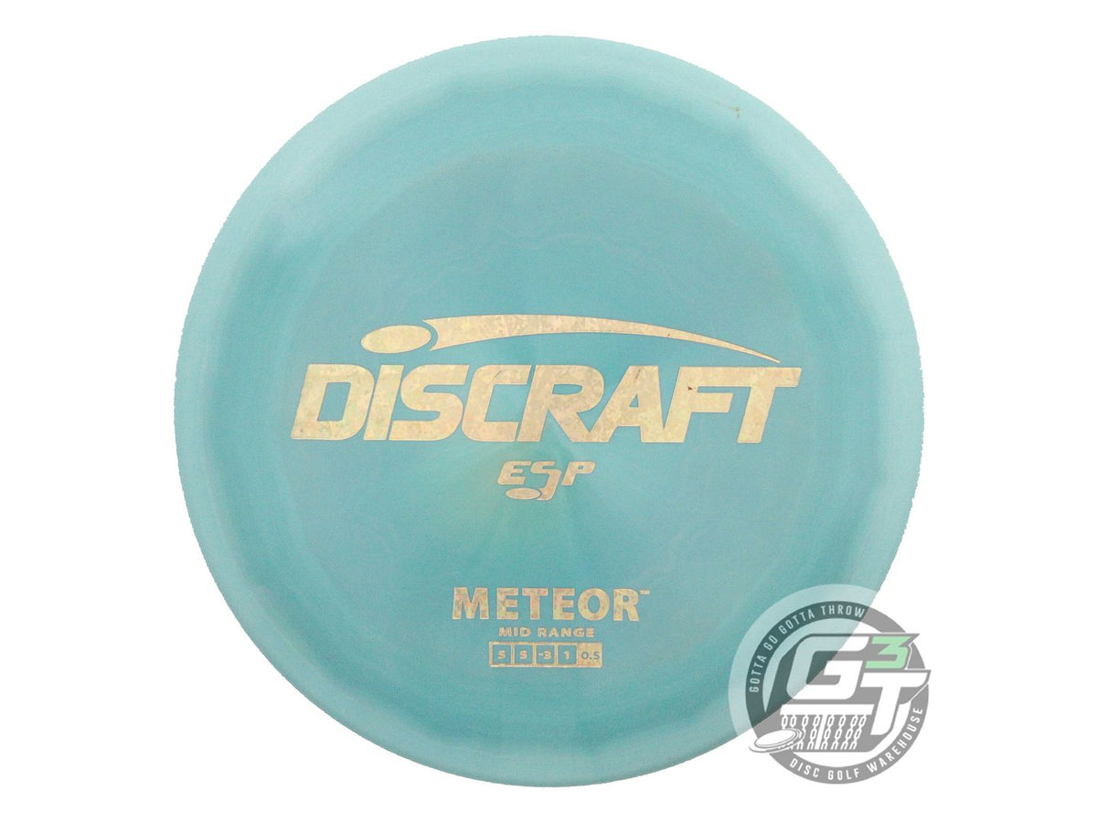 USED Discraft ESP Meteor 178g Seafoam Gold Shatter Foil Midrange Golf Disc