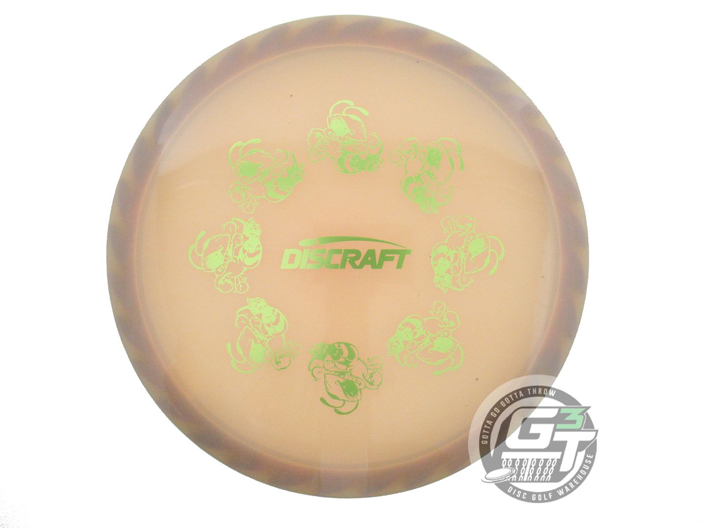 NOS Discraft FuZed BuzzzSaw Buzzz 176g Peach Lime Foil BEE RING Midrange Disc