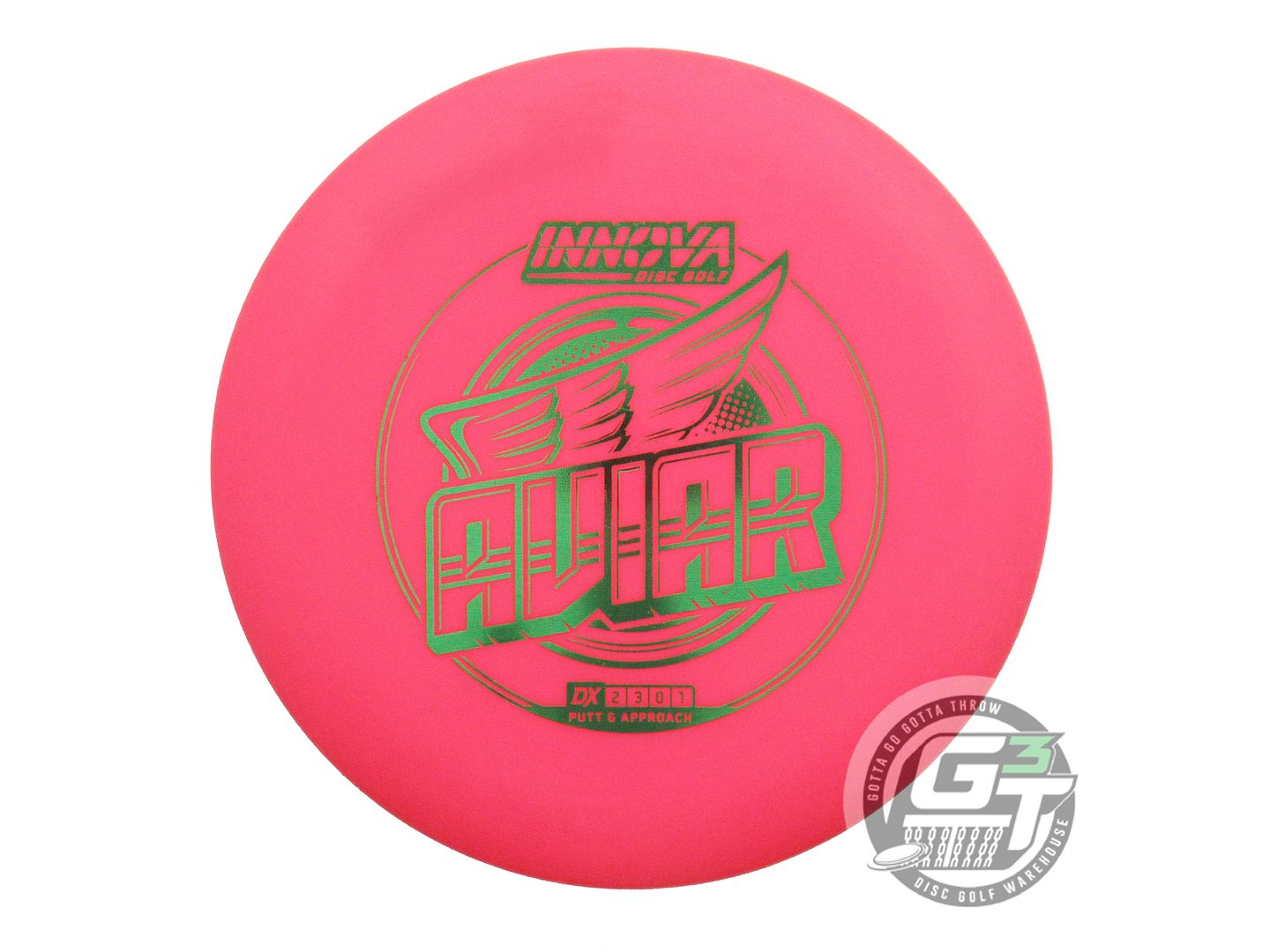 USED Innova DX Aviar 146g Pink Green Foil Putter Golf Disc