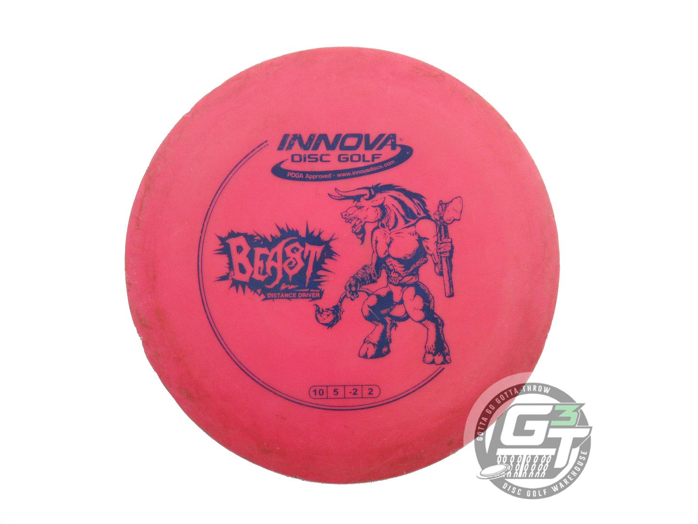 USED Innova DX Beast 168g Pink Blue Stamp Distance Driver Golf Disc