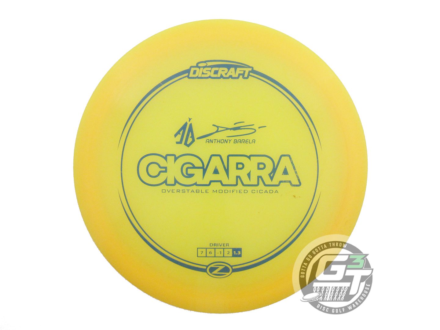USED Discraft [BARELA] Z Cigarra 171g Yellow Blue Stamp Fairway Driver Golf Disc