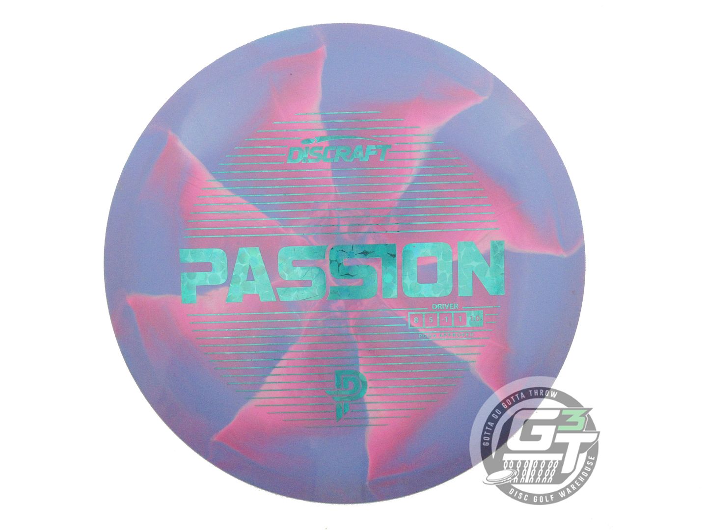 USED Discraft [PIERCE] ESP Passion 166g Blue-Pink Teal Flower Driver Golf Disc