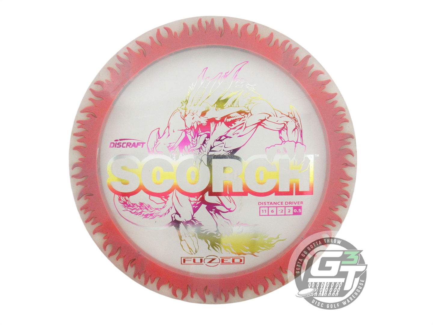 USED Discraft FuZed Flame Scorch 172g Clear Sunset Foil Distance Driver Disc