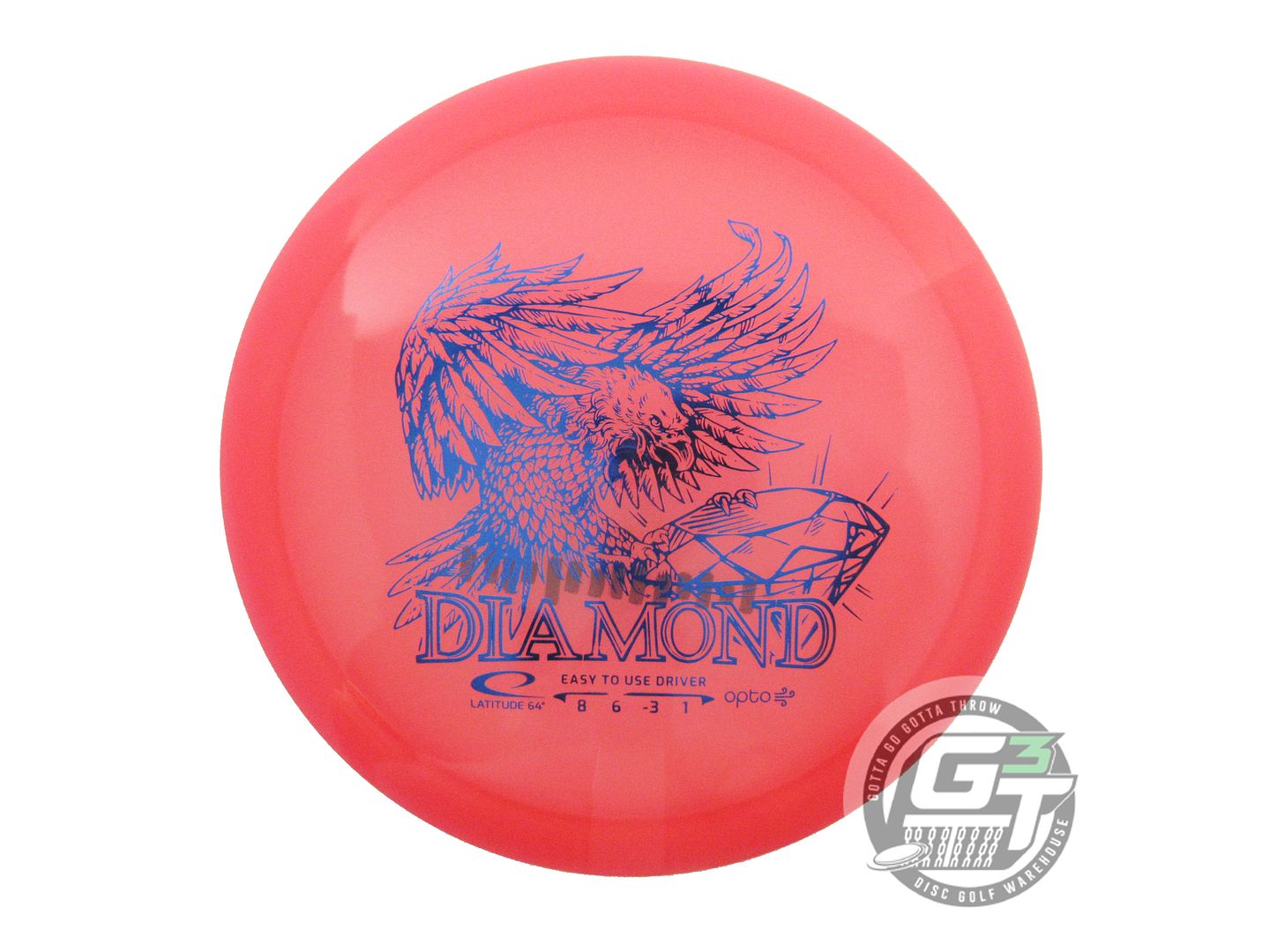 USED Latitude 64 Opto AIR Diamond 157g Pink Blue Foil Fairway Driver Golf Disc