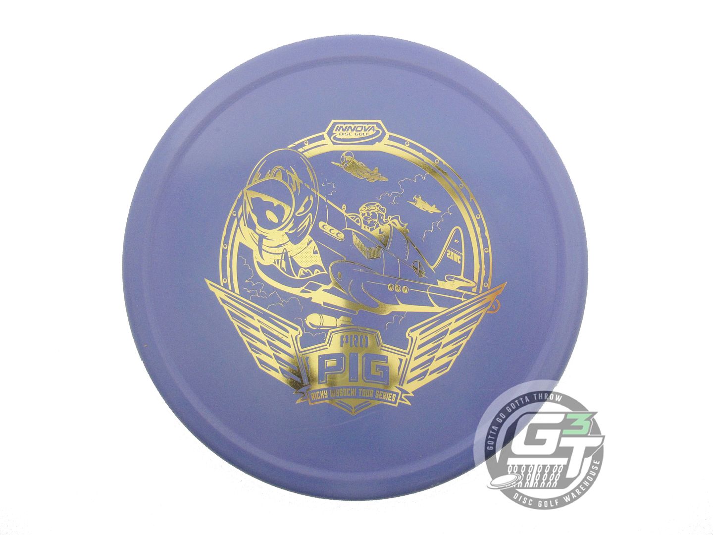 NOS Innova [WYSOCKI] Glow Pro Pig 175g Purple Gold Foil Putter Golf Disc