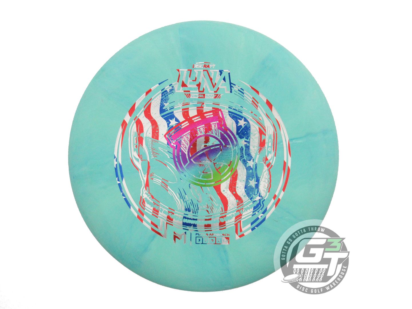 NOS Discraft [McBETH] Swirl Soft Luna 172g Seafoam Flag Foil Putter Golf Disc