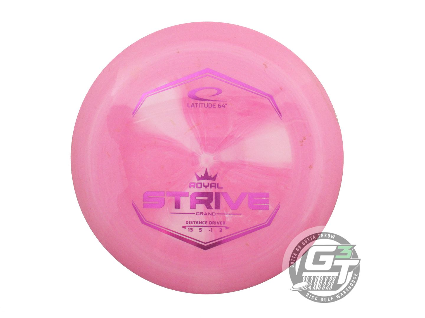 USED Latitude 64 Royal Grand Strive 173g Pink Magenta Foil Distance Driver Disc