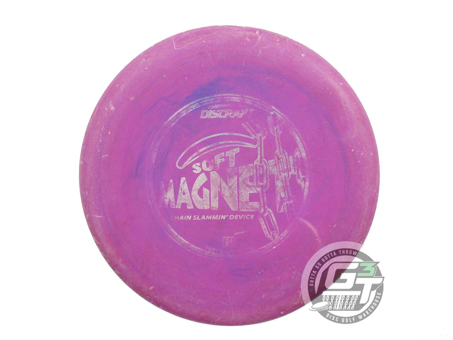 USED Discraft Pro D Soft Magnet 174g Purple Silver Foil Putter Golf Disc