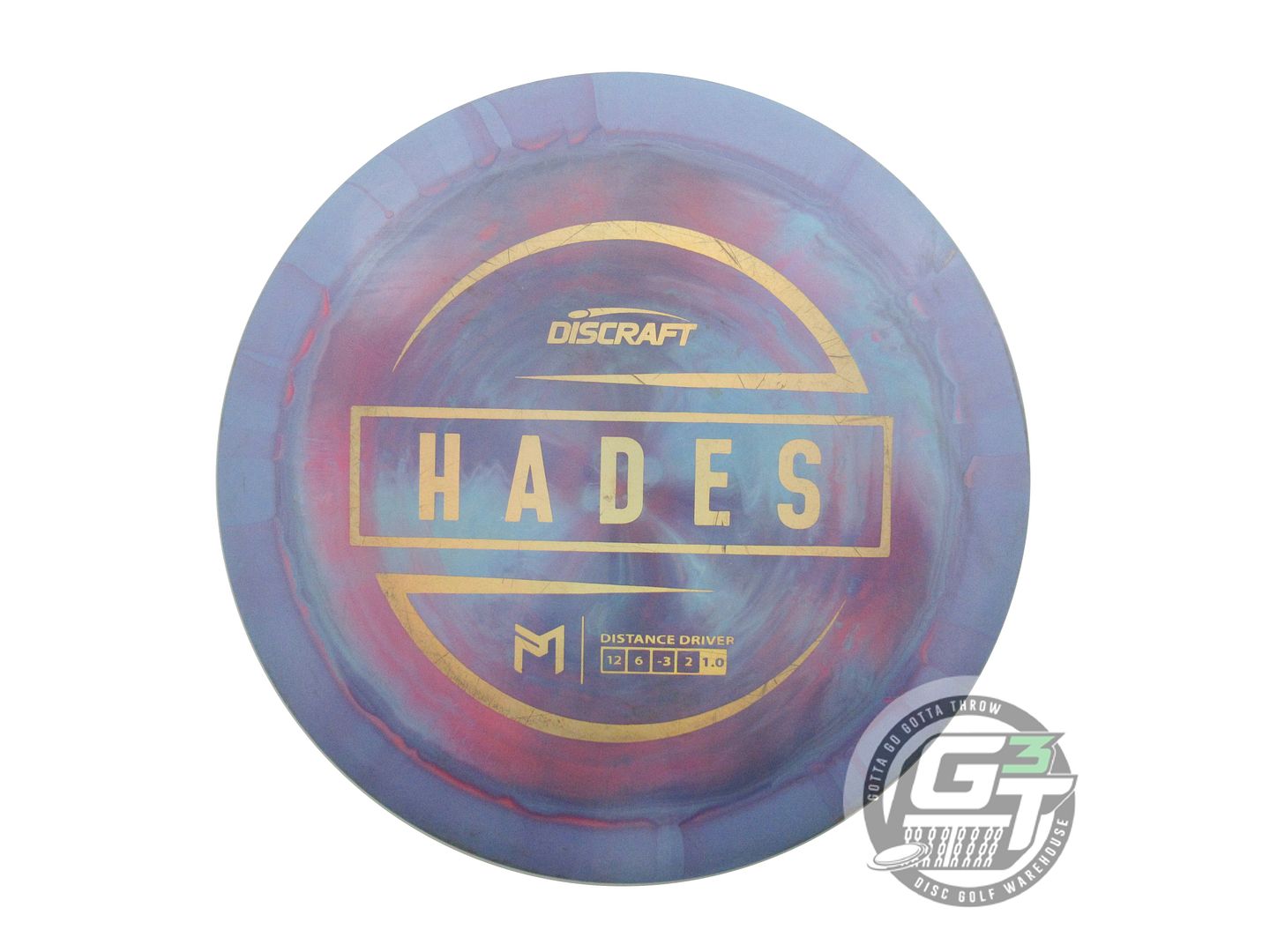 USED Discraft [McBETH] ESP Hades 175g Blue-Red Gold Holo Foil Driver Golf Disc