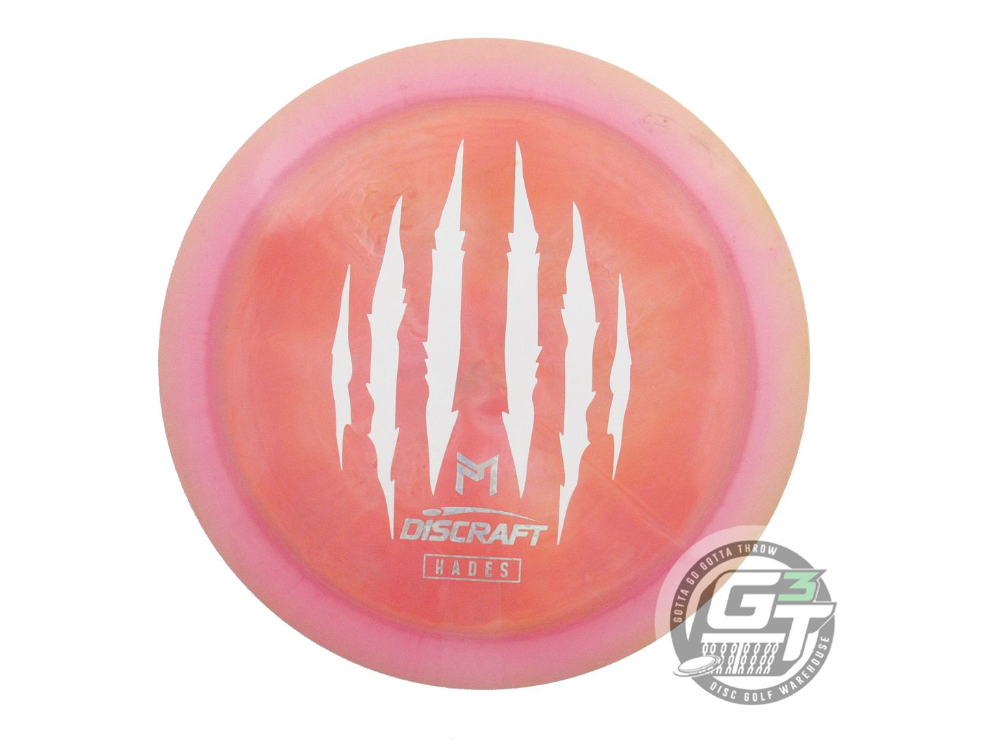 USED Discraft [McBETH] 6X CLAW ESP Hades 175g Peach-Pink White Stamp Driver Disc