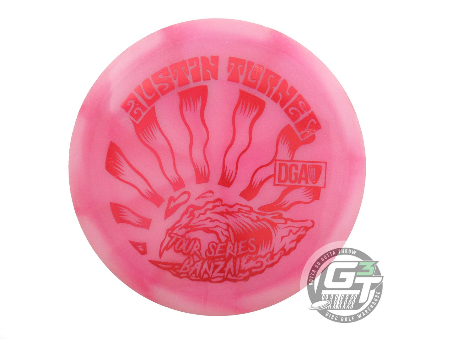 USED DGA [TURNER] Swirl Banzai 174g Pink Red Foil Fairway Driver Golf Disc