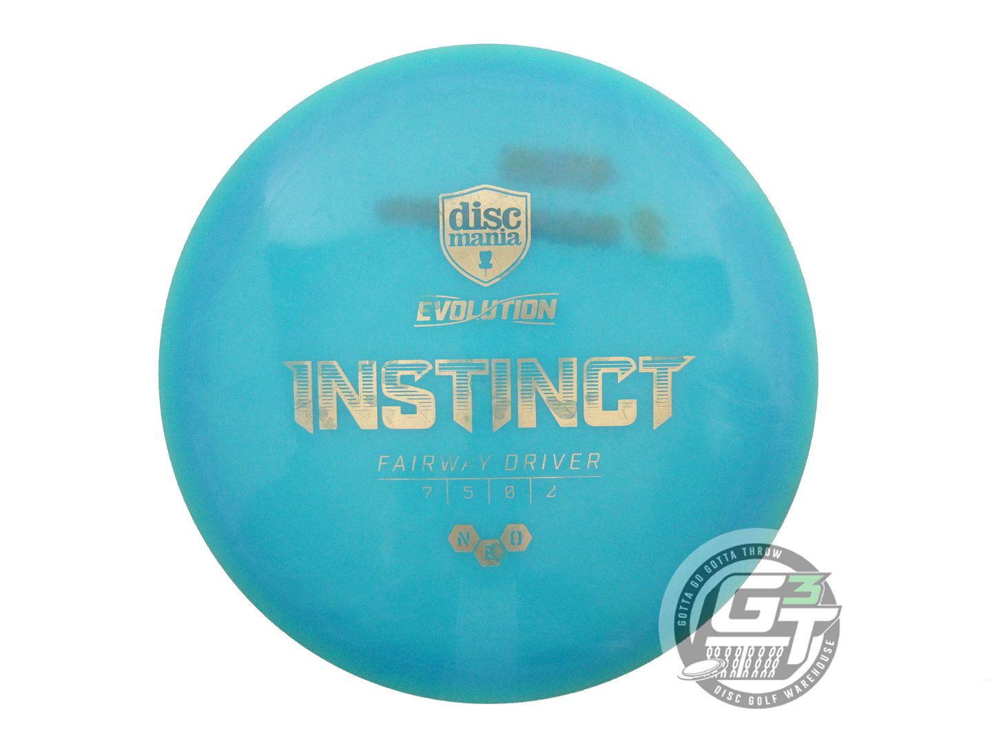 USED DiscMania Neo Instinct 174g Teal Gold Foil Fairway Driver Golf Disc