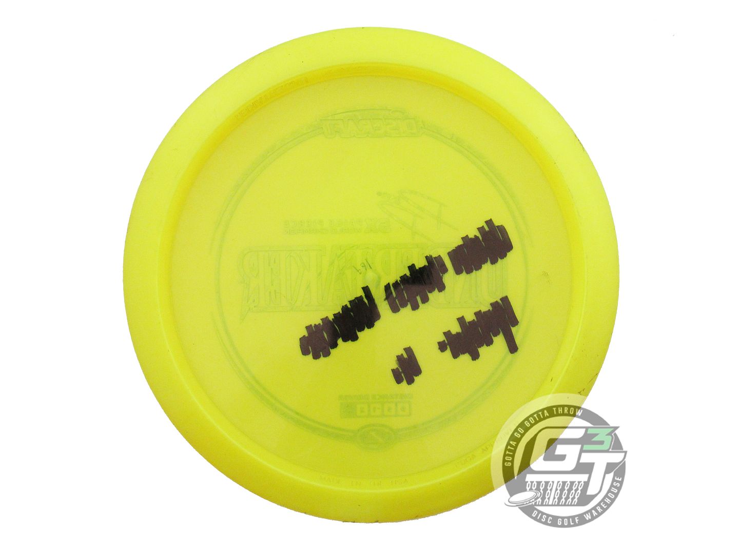 USED Discraft [PIERCE] Z Undertaker 169g Yellow Blue Foil Distance Driver Disc