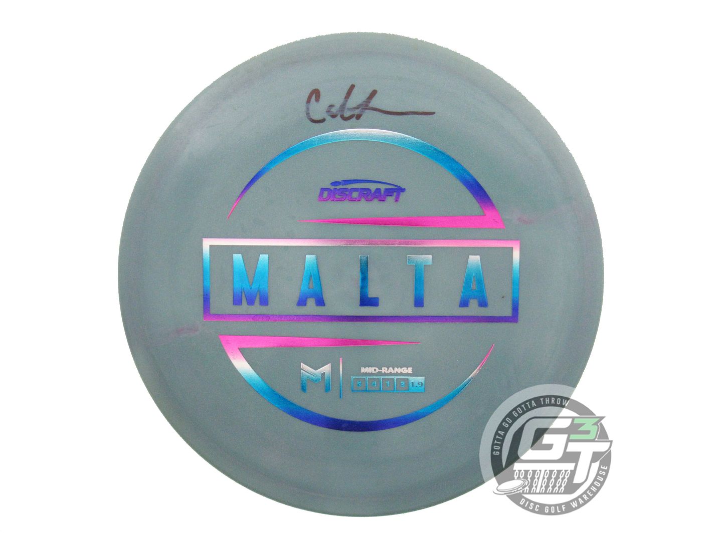 USED Discraft [McBETH] ESP Malta 173g Gray Miami Foil Midrange Golf Disc