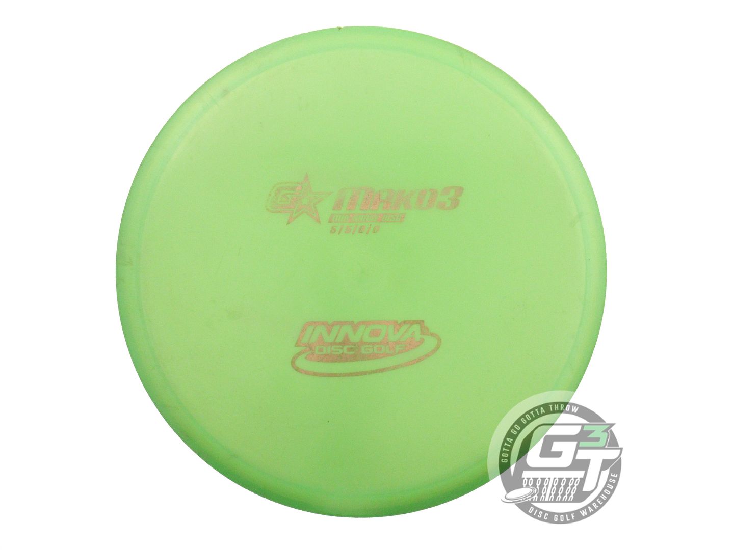 USED Innova GStar Mako3 174g Lime Gold Foil Midrange Golf Disc