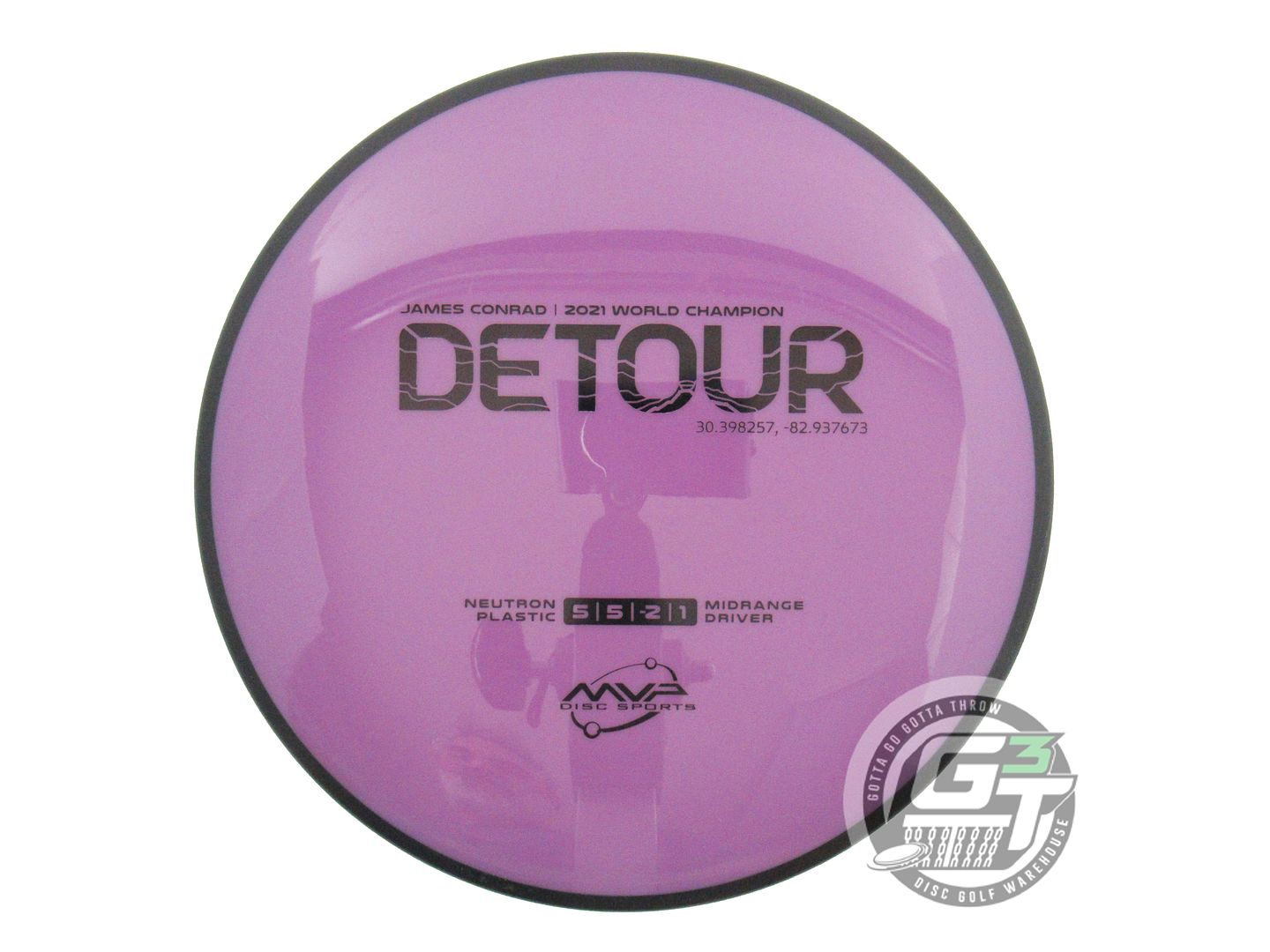 USED MVP Disc Sports Neutron Detour 174g Purple Midrange Golf Disc