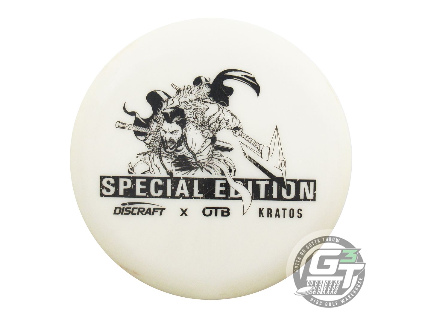 USED Discraft [McBETH] Glo Z Kratos 174g White Black Stamp Putter Golf Disc